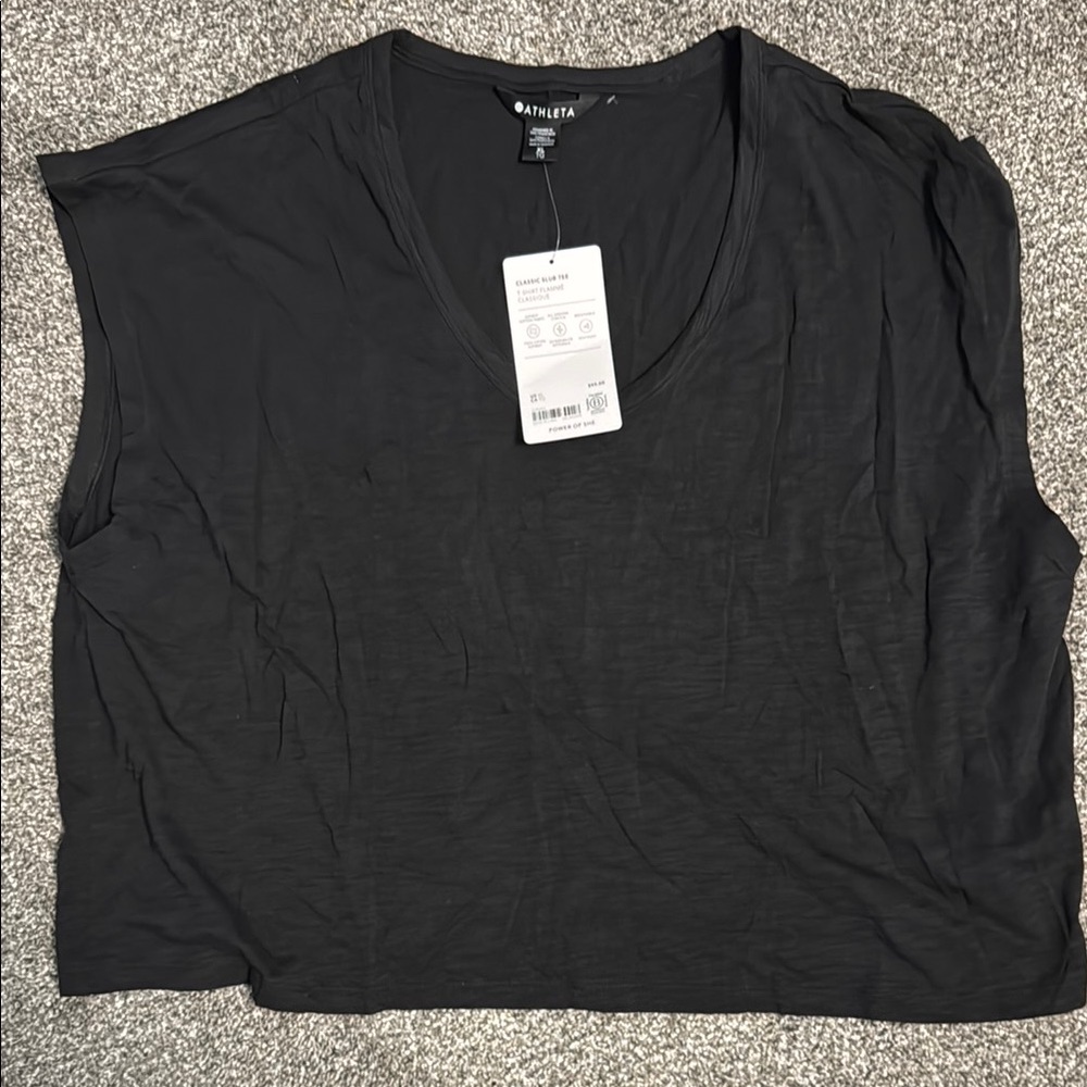 *Last Chance* Athleta Women's Black classic Slub Tee XL NWT